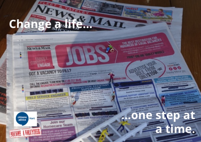 Location: on the Jobs pages of the 'Fleet and Yateley News & Mail'